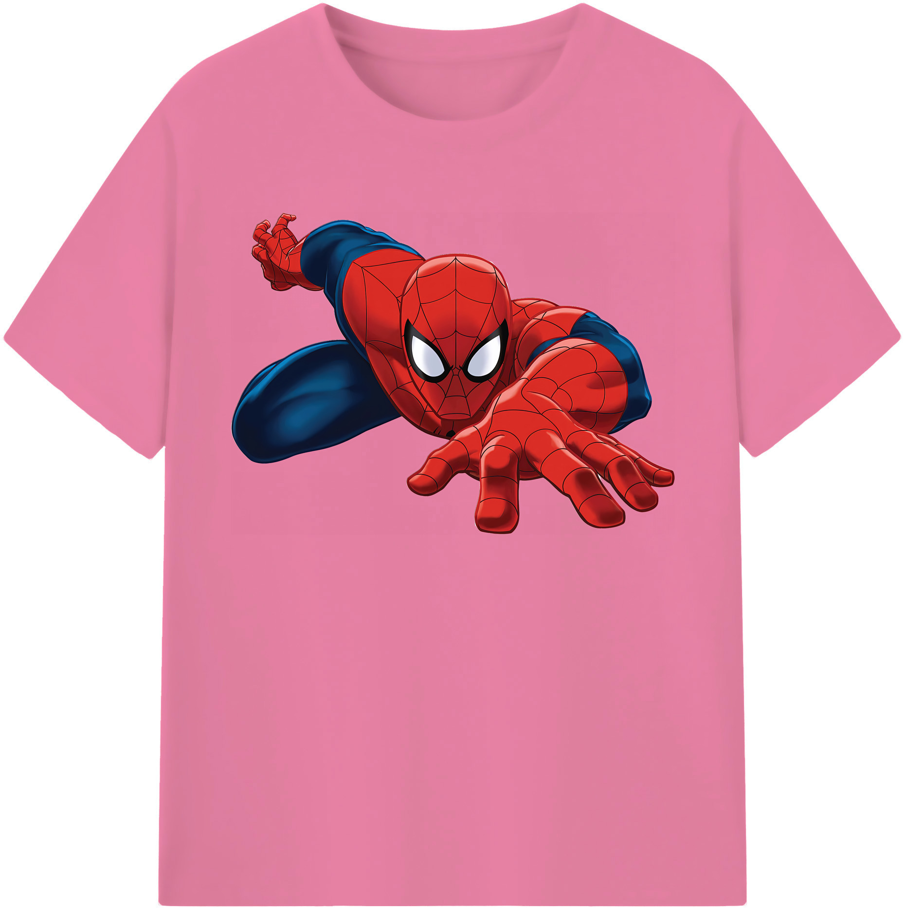 （画像用） Spider Man スパイダーマン 綿100％半袖Tシャツ（フロントプリント）